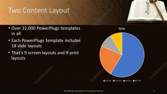 Two Content presentation slide layout