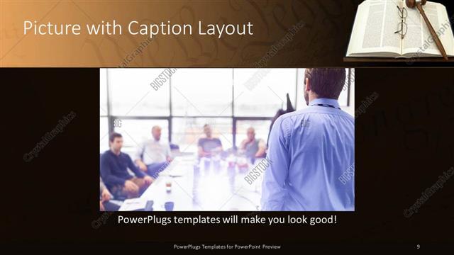 Picture with Caption presentation slide layout