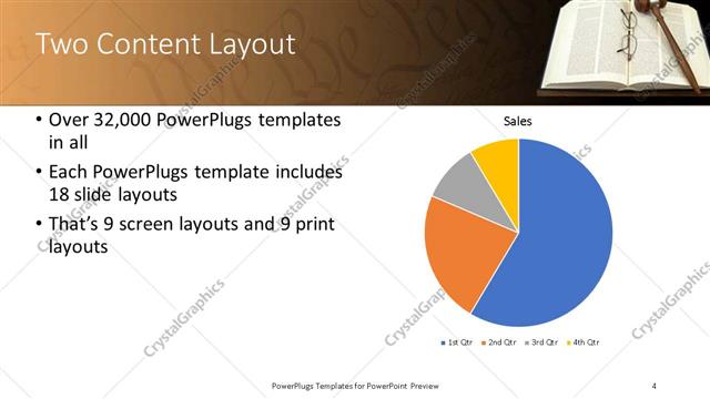 Two Content presentation slide layout