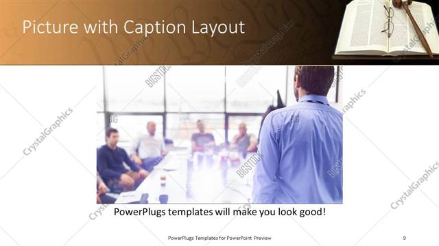 Picture with Caption presentation slide layout