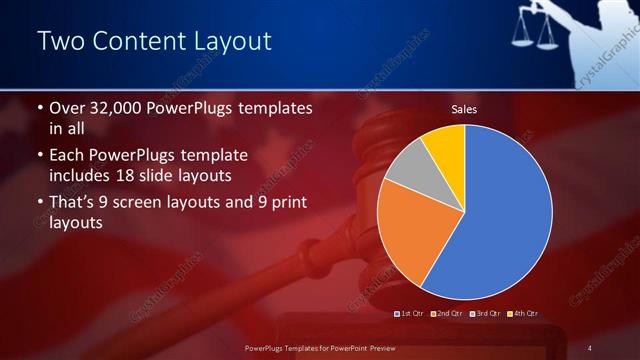Two Content presentation slide layout