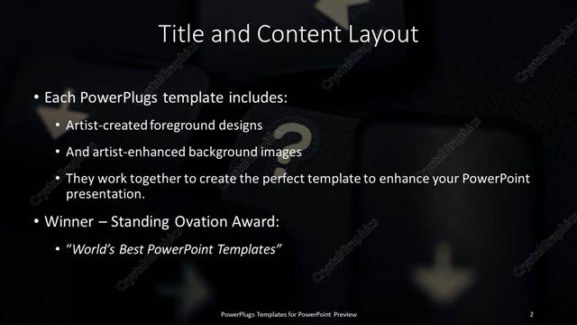 Title and Content presentation slide layout