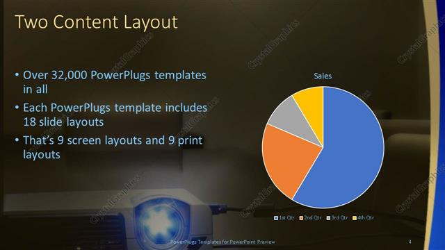 Two Content presentation slide layout