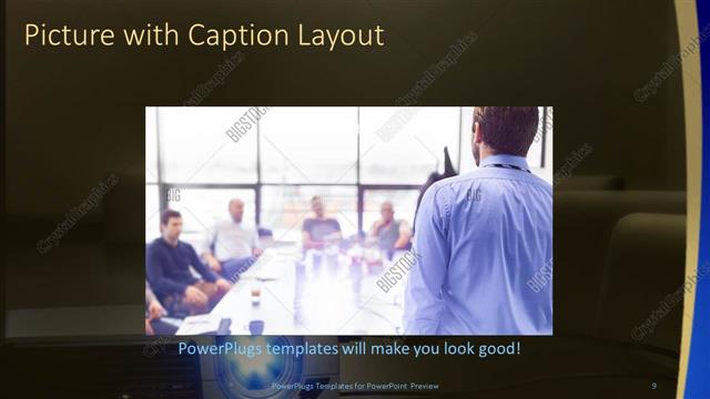 Picture with Caption presentation slide layout