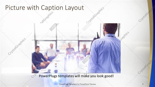 Picture with Caption presentation slide layout
