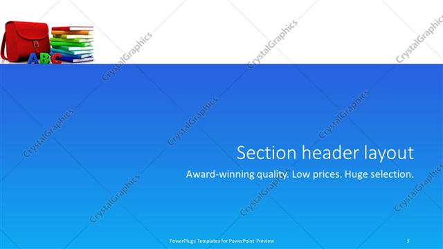 Section Header presentation slide layout