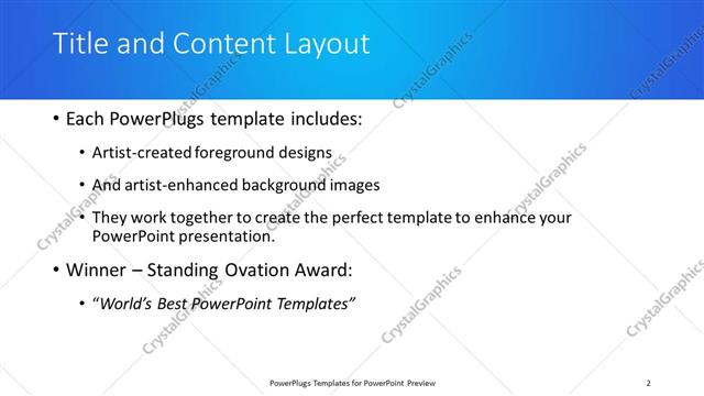 Title and Content presentation slide layout