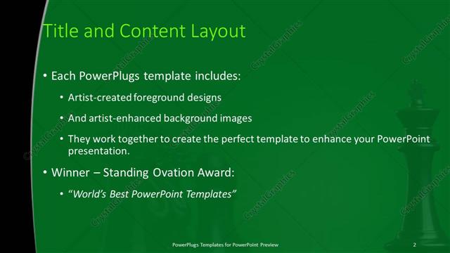 Title and Content presentation slide layout