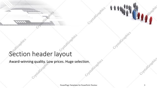 Section Header presentation slide layout