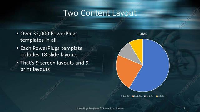 Two Content presentation slide layout