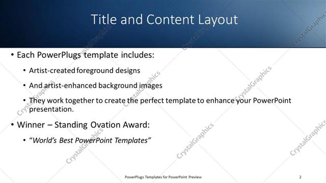 Title and Content presentation slide layout
