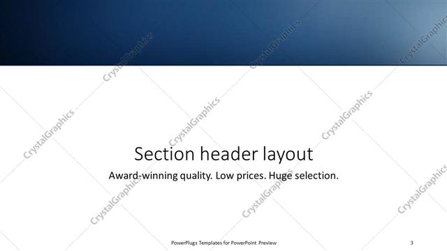 Section Header presentation slide layout