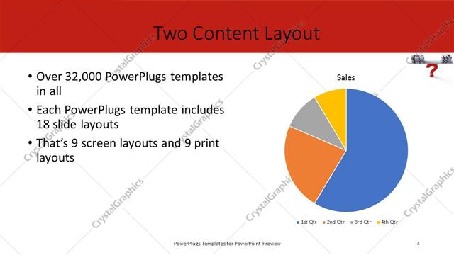 Two Content presentation slide layout