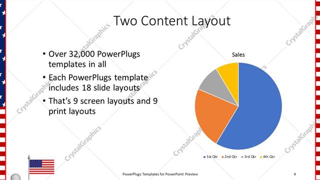 Two Content presentation slide layout