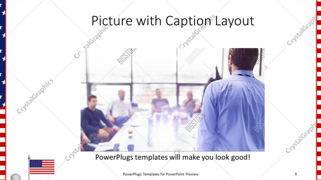 Picture with Caption presentation slide layout