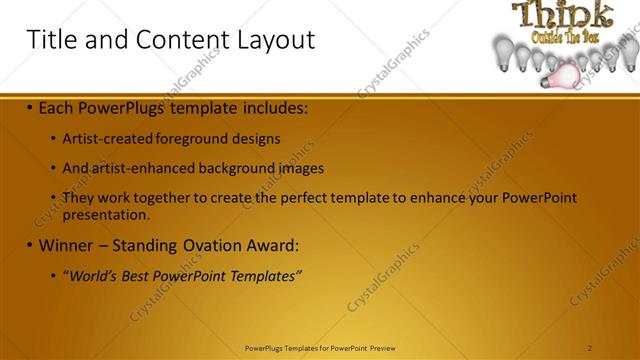 Title and Content presentation slide layout