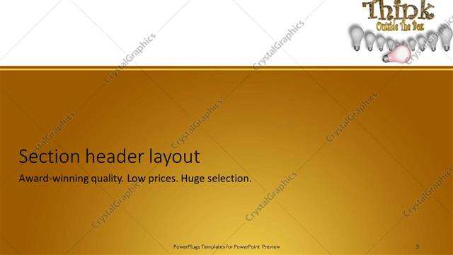 Section Header presentation slide layout