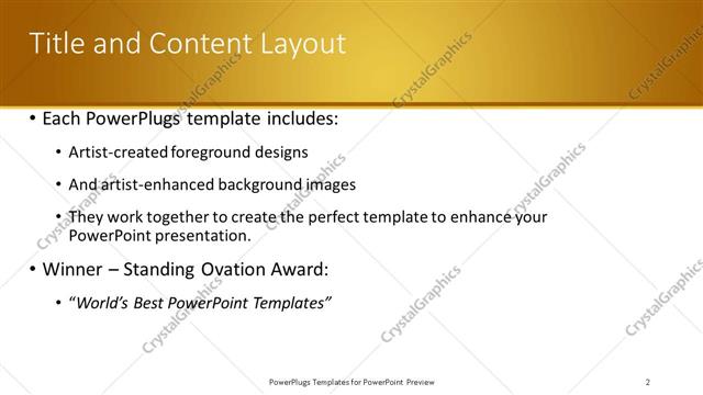 Title and Content presentation slide layout
