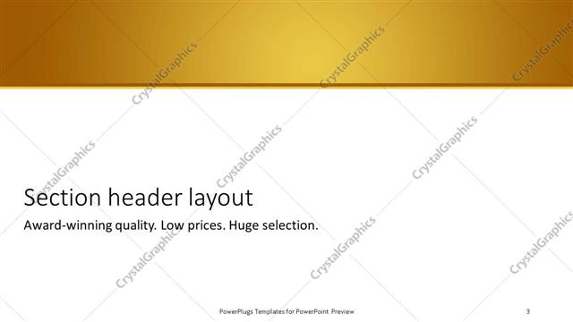 Section Header presentation slide layout