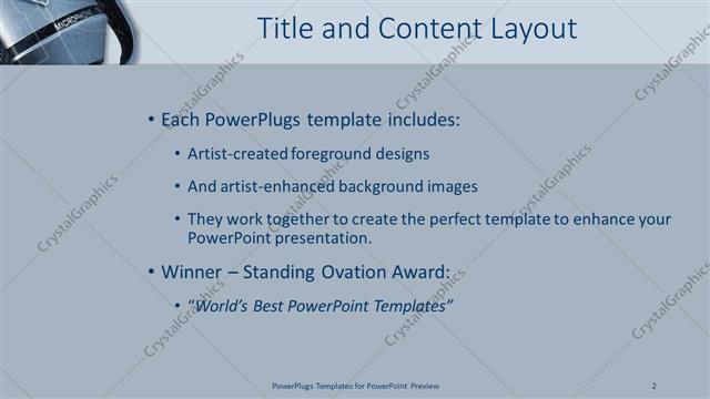 Title and Content presentation slide layout
