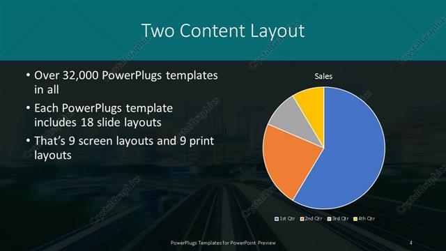Two Content presentation slide layout