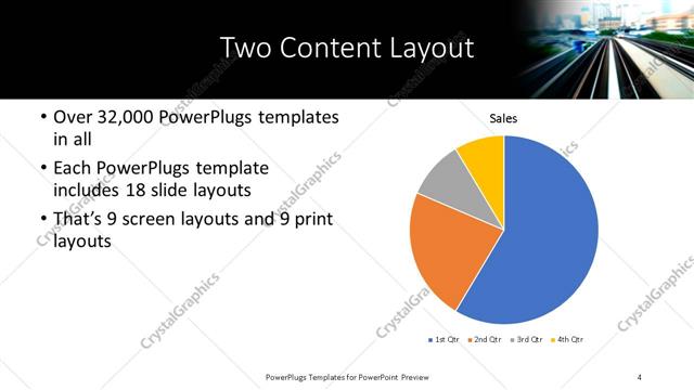 Two Content presentation slide layout