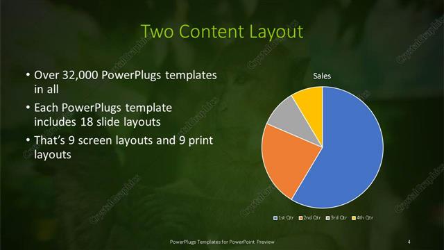 Two Content presentation slide layout