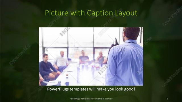 Picture with Caption presentation slide layout