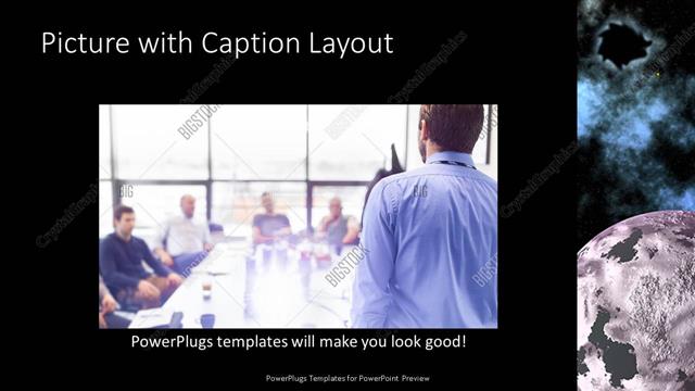 Picture with Caption presentation slide layout