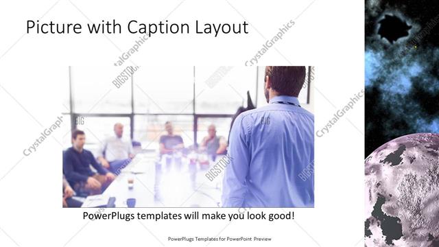 Picture with Caption presentation slide layout