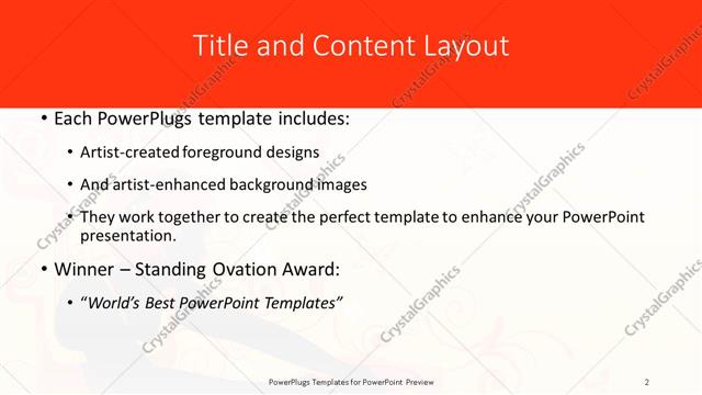 Title and Content presentation slide layout