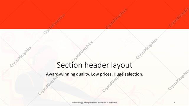 Section Header presentation slide layout