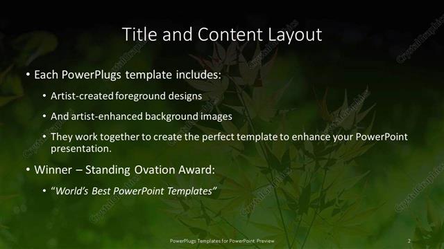 Title and Content presentation slide layout