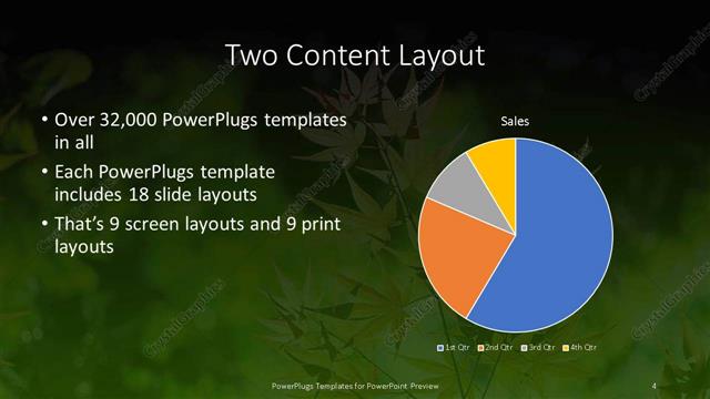 Two Content presentation slide layout