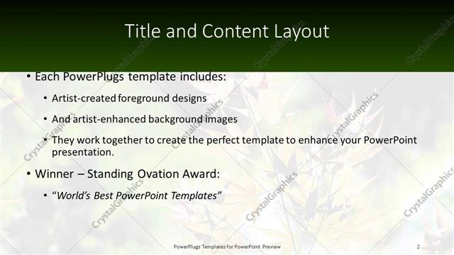 Title and Content presentation slide layout