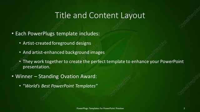 Title and Content presentation slide layout