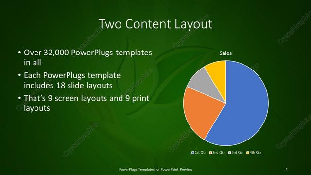Two Content presentation slide layout