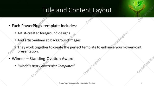 Title and Content presentation slide layout