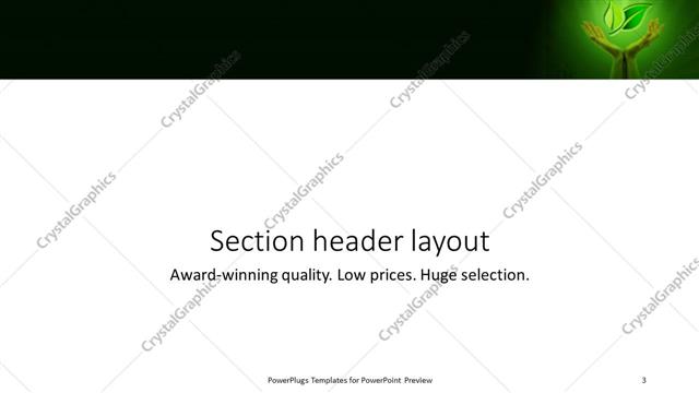 Section Header presentation slide layout
