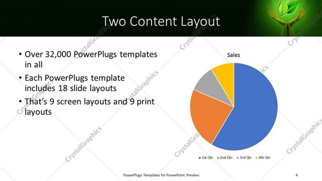 Two Content presentation slide layout