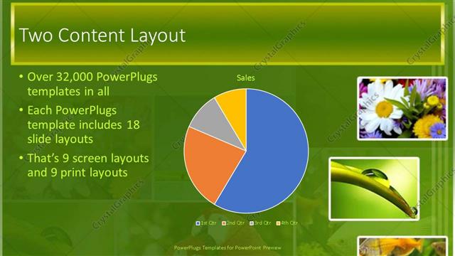 Two Content presentation slide layout