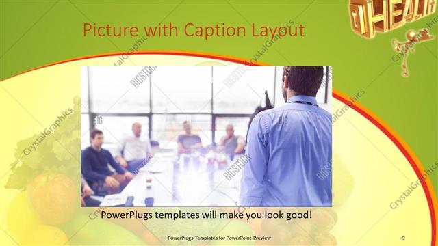 Picture with Caption presentation slide layout