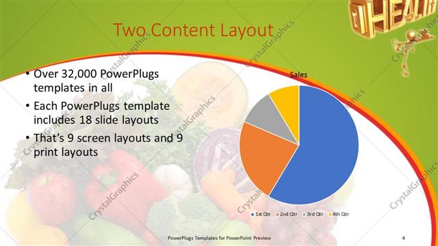 Two Content presentation slide layout