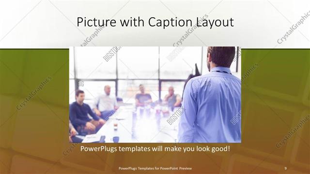 Picture with Caption presentation slide layout