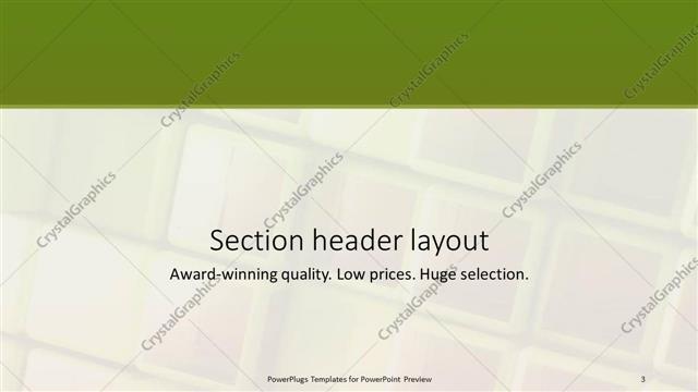 Section Header presentation slide layout