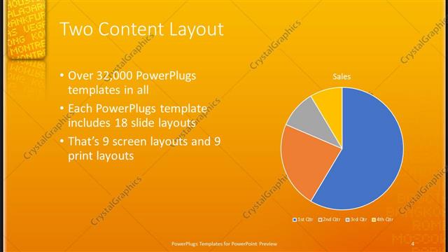 Two Content presentation slide layout