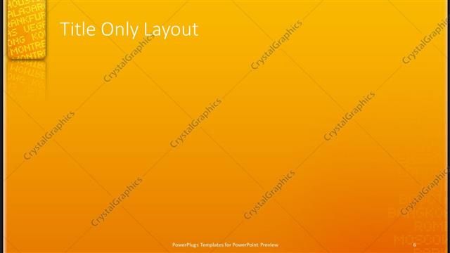 Title Only presentation slide layout