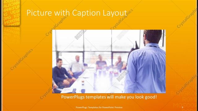 Picture with Caption presentation slide layout