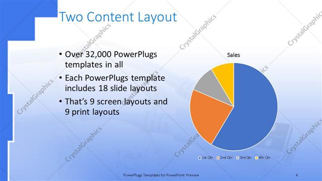Two Content presentation slide layout