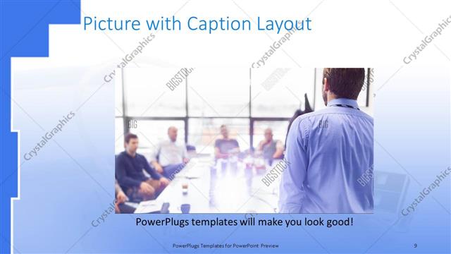 Picture with Caption presentation slide layout